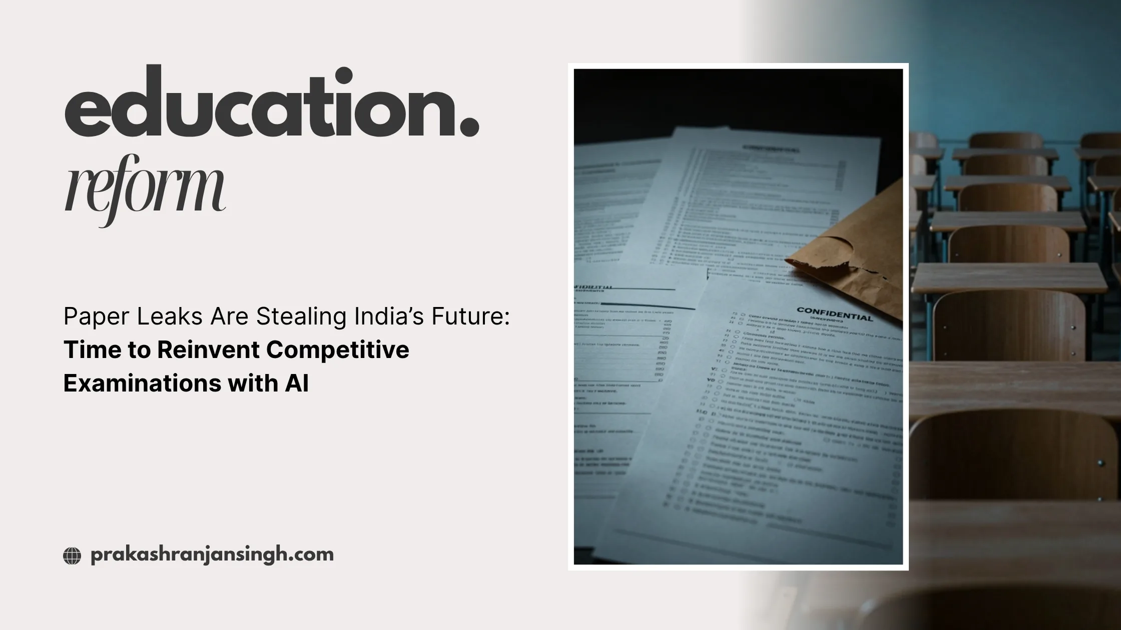 पेपर लीक भारत का भविष्य छीन रहे हैं: AI से प्रतियोगी परीक्षाओं में सुधार का समय