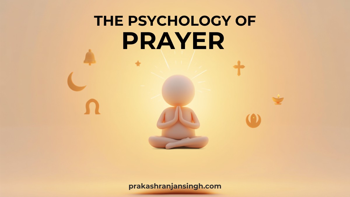 Illustration representing the psychology of prayer and inner calm