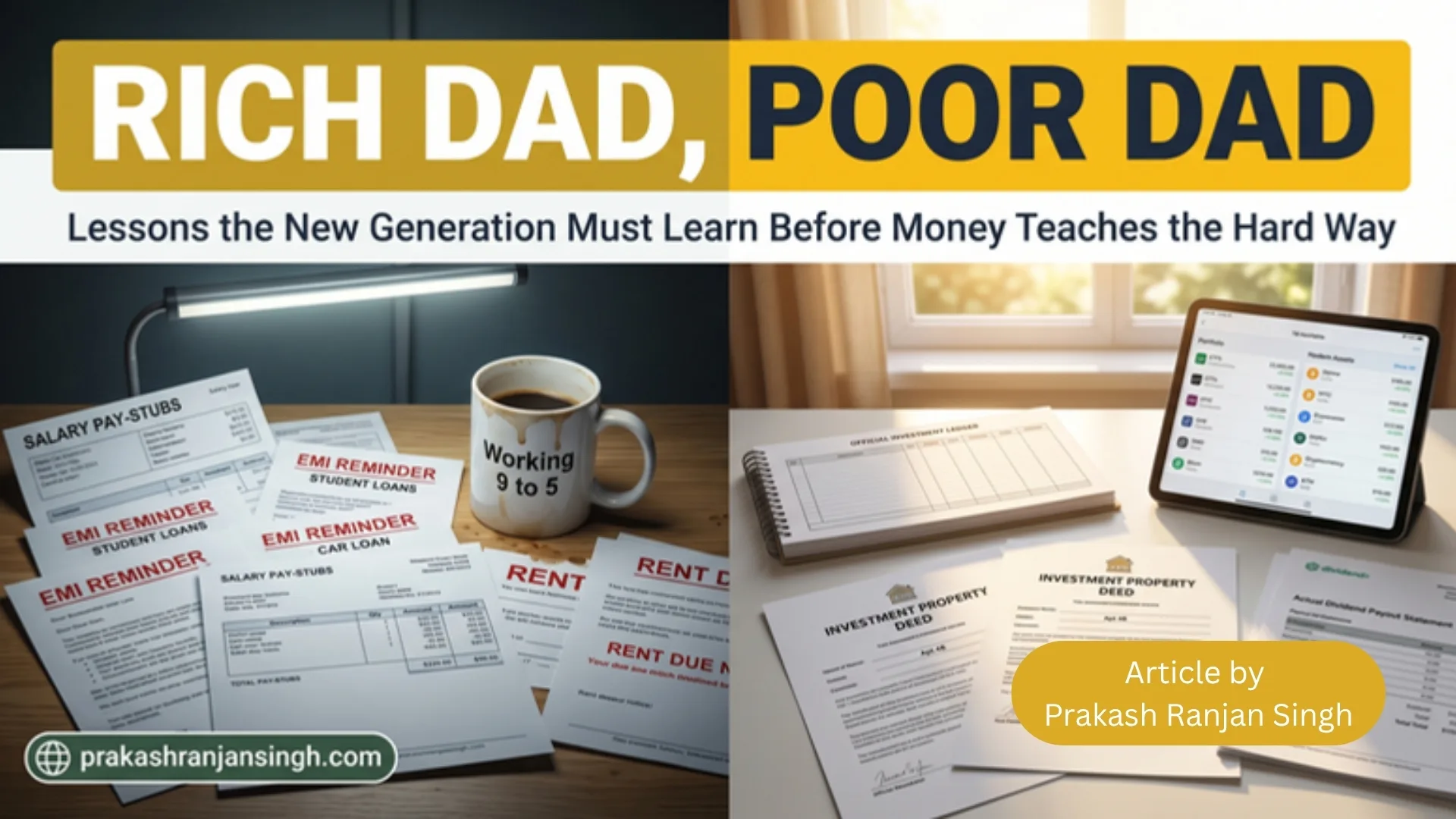 Rich Dad Poor Dad: The Lessons the New Generation Must Learn Before Money Teaches Them the Hard Way